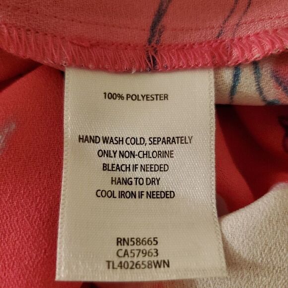 Leith Floral Flounce Detail Dress in Pink Magenta Inked Iris - NEW - Picture 13 of 13